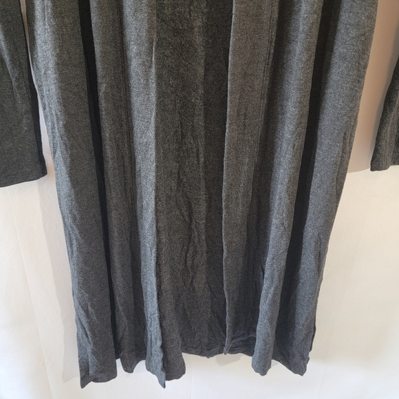 Beyond Yoga Heather Gray Long Duster Cardigan Sz XS Side Slit Athleisure Soft - Picture 4 of 12